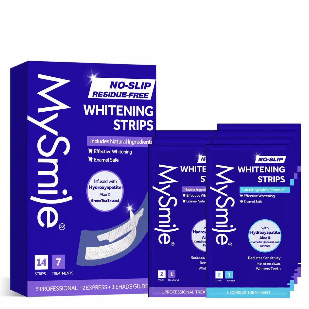 Teeth Whitening Kit & Teeth Whitening Strips, Non-Sensitive Teeth Whitening Gel, 5-LED Teeth Whitening Light, Remove Years of Stains, Mint